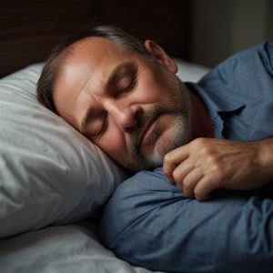 man is sleeping well